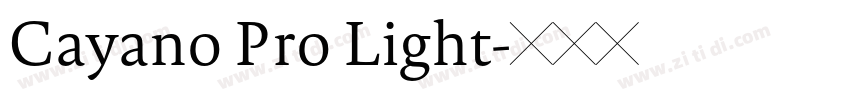 Cayano Pro Light字体转换